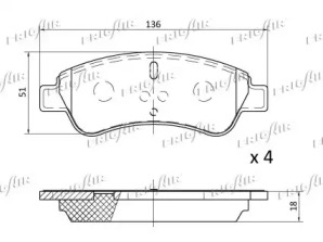 Комплект тормозных колодок (FRIGAIR: PD03.501)