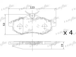 Комплект тормозных колодок (FRIGAIR: PD03.505)