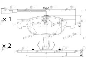 Комплект тормозных колодок (FRIGAIR: PD04.512)