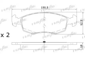 Комплект тормозных колодок (FRIGAIR: PD04.518)