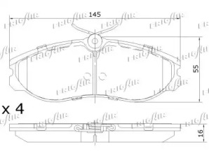 Комплект тормозных колодок (FRIGAIR: PD05.503)