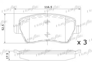 Комплект тормозных колодок (FRIGAIR: PD07.502)