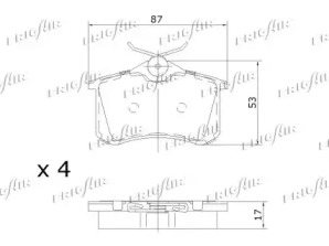 Комплект тормозных колодок (FRIGAIR: PD10.502)