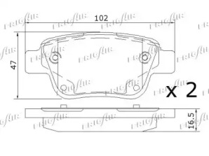 Комплект тормозных колодок (FRIGAIR: PD15.504)