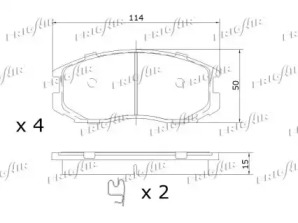 Комплект тормозных колодок (FRIGAIR: PD15.525)