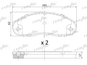 Комплект тормозных колодок (FRIGAIR: PD21.502)