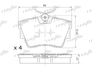 Комплект тормозных колодок (FRIGAIR: PD21.504)
