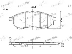 Комплект тормозных колодок (FRIGAIR: PD21.508)