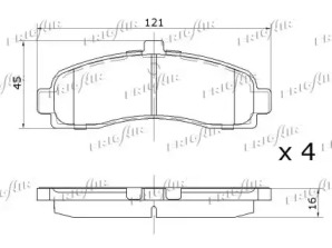 Комплект тормозных колодок (FRIGAIR: PD21.509)