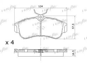 Комплект тормозных колодок (FRIGAIR: PD21.512)