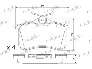 Комплект тормозных колодок (FRIGAIR: PD21.513)