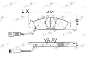 Комплект тормозных колодок (FRIGAIR: PD31.506)