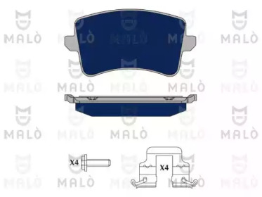 Комплект тормозных колодок (MALÒ: 1050163)