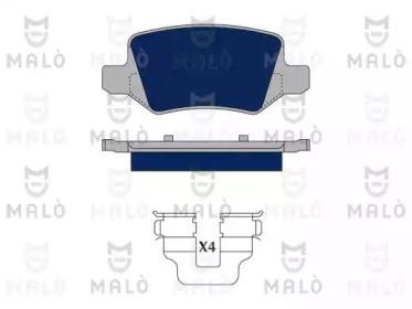 Комплект тормозных колодок (MALÒ: 1050181)