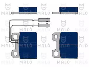 Комплект тормозных колодок (MALÒ: 1050243)