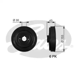 Ременный шкив (GATES: TVD1005)