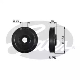 Ременный шкив (GATES: TVD1006)