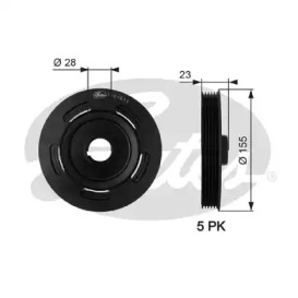 Ременный шкив (GATES: TVD1023)