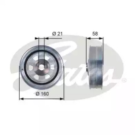 Ременный шкив (GATES: TVD1080)
