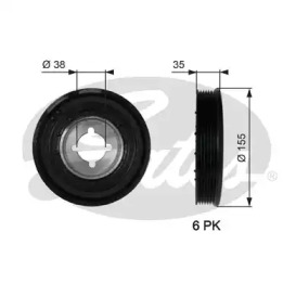 Ременный шкив (GATES: TVD1085)