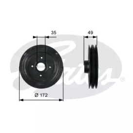 Ременный шкив (GATES: TVD1123)