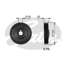 Ременный шкив (GATES: TVD1126)