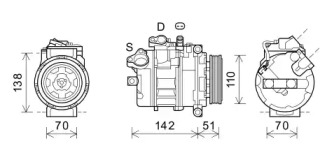 Компрессор (PRASCO: BWK417)