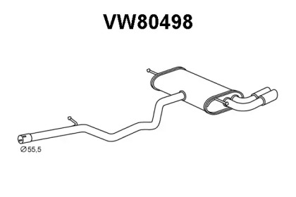 Амортизатор (VENEPORTE: VW80498)