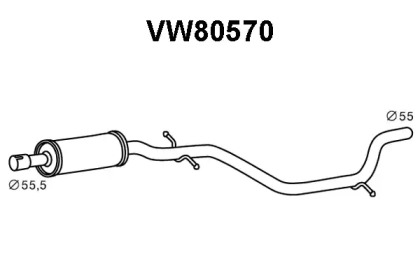 Амортизатор (VENEPORTE: VW80570)