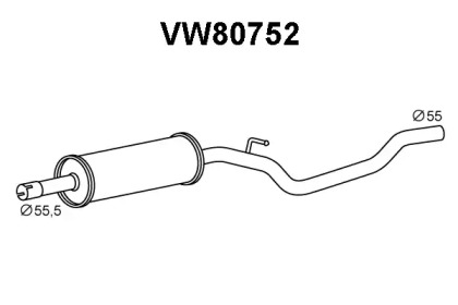 Амортизатор (VENEPORTE: VW80752)