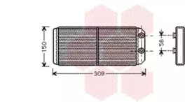 Теплообменник (VAN WEZEL: 02006180)