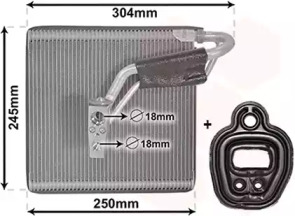 Испаритель (VAN WEZEL: 5800V387)