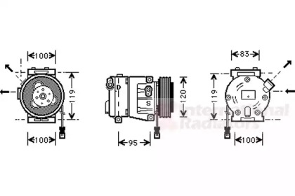 Компрессор (VAN WEZEL: 1700K050)