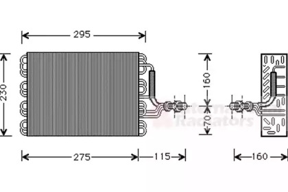 Испаритель (VAN WEZEL: 5800V016)