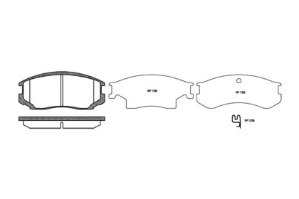 Комплект тормозных колодок (WOKING: P2573.22)