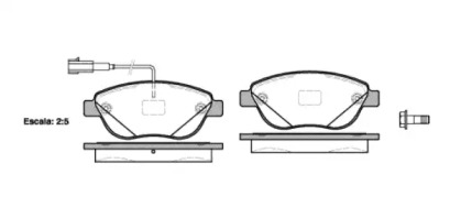 Комплект тормозных колодок (WOKING: P9593.12)