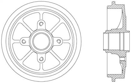 Тормозный барабан (OPEN PARTS: BAD9030.30)