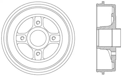 Тормозный барабан (OPEN PARTS: BAD9041.30)