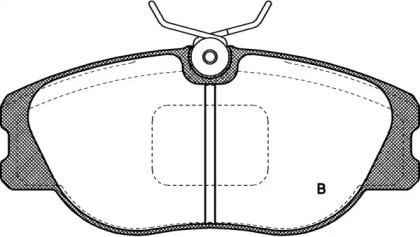 Комплект тормозных колодок (OPEN PARTS: BPA0305.02)