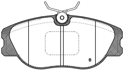 Комплект тормозных колодок (OPEN PARTS: BPA0305.12)