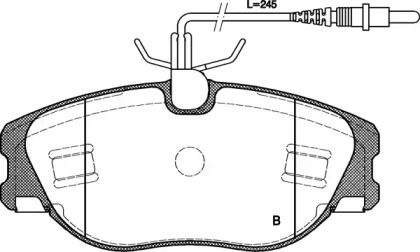 Комплект тормозных колодок (OPEN PARTS: BPA0305.44)