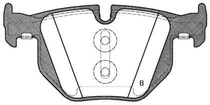 Комплект тормозных колодок (OPEN PARTS: BPA0381.61)