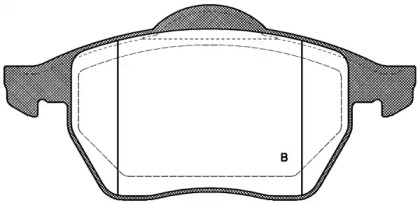 Комплект тормозных колодок (OPEN PARTS: BPA0390.02)