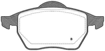 Комплект тормозных колодок (OPEN PARTS: BPA0390.50)