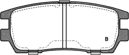 Комплект тормозных колодок (OPEN PARTS: BPA0405.02)