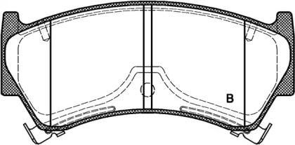 Комплект тормозных колодок (OPEN PARTS: BPA0592.12)