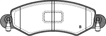 Комплект тормозных колодок (OPEN PARTS: BPA0702.12)