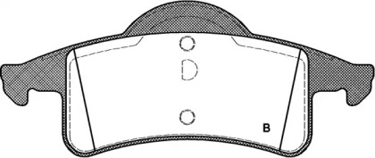 Комплект тормозных колодок (OPEN PARTS: BPA0758.00)