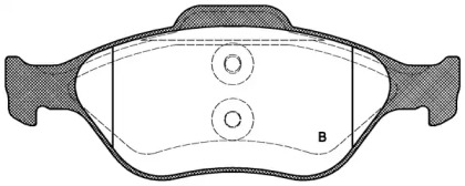 Комплект тормозных колодок (OPEN PARTS: BPA0766.00)