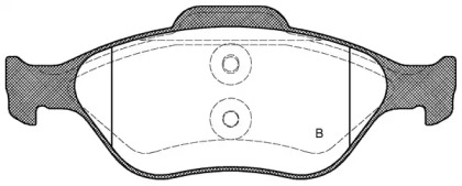 Комплект тормозных колодок (OPEN PARTS: BPA0766.12)